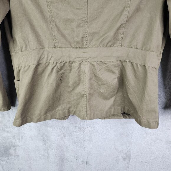 Womens Love Tree Large Olive Green Utility Jacket w/ Sweater Insert Full Zip L - Picture 10 of 13